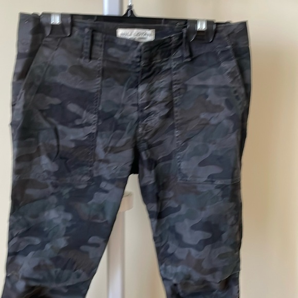 Nili Lotan Charcoal Camo Ankle Cropped French Military Pants Womens, size US 0 - Picture 12 of 14